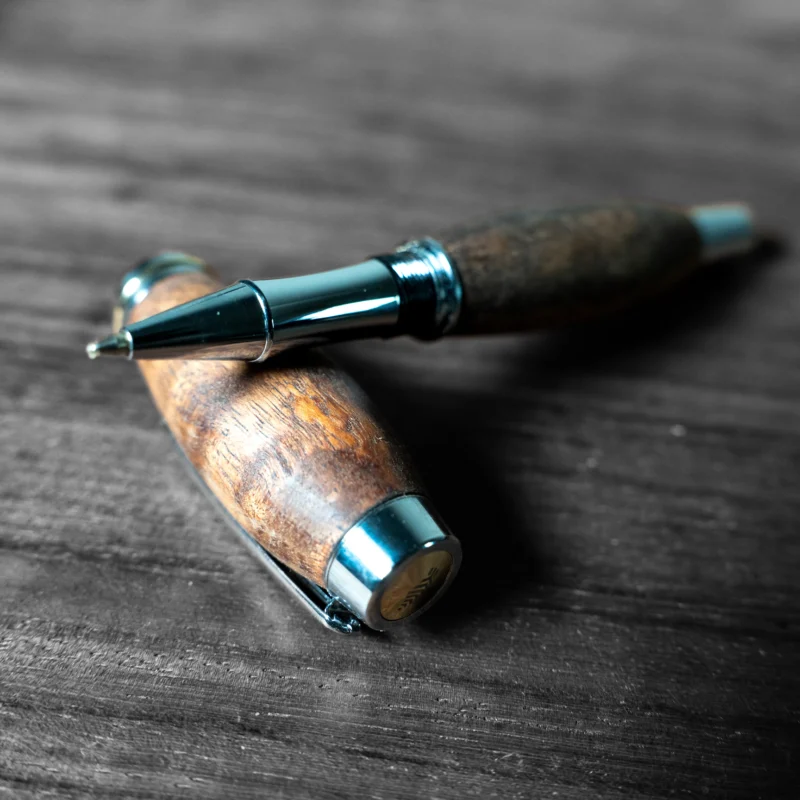 Luxury Walnut burl Wooden Ballpoint Pen | Slovakia | Handcrafted - Image 2
