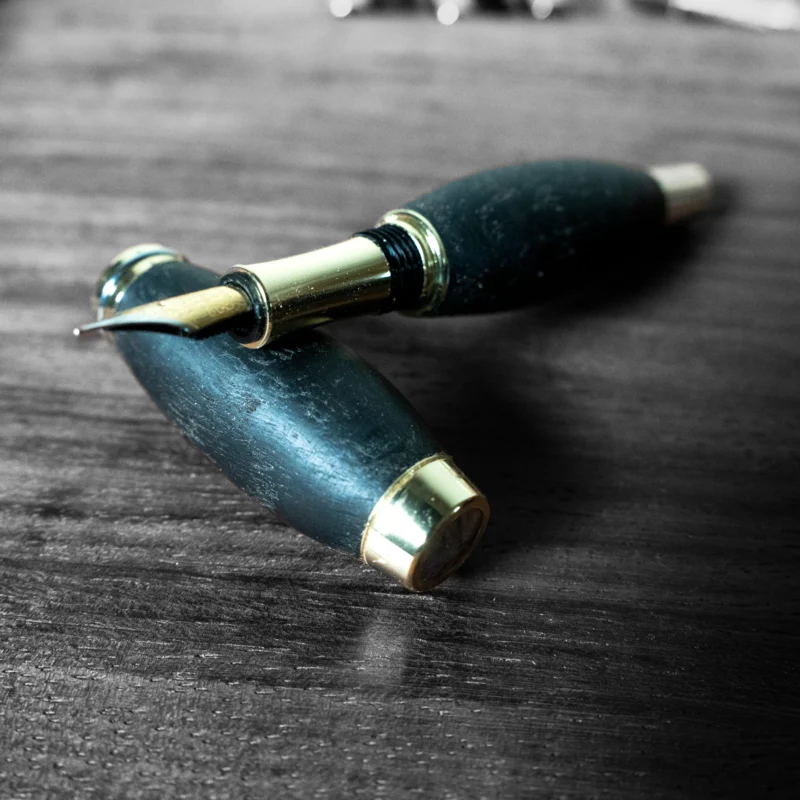 Luxury 2000y Old Bog Oak Wooden Fountain Pen | Bohemia | Handcrafted