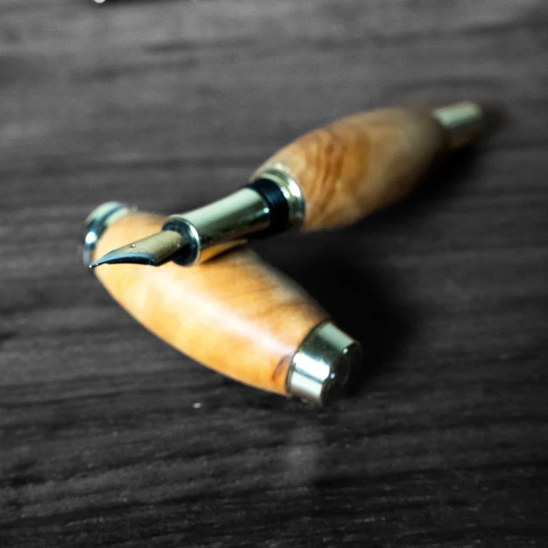 Luxury Birch burl Wooden Fountain Pen | Slovakia | Handcrafted