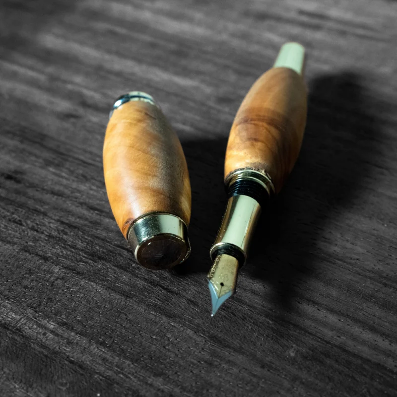 Luxury Birch burl Wooden Fountain Pen | Slovakia | Handcrafted