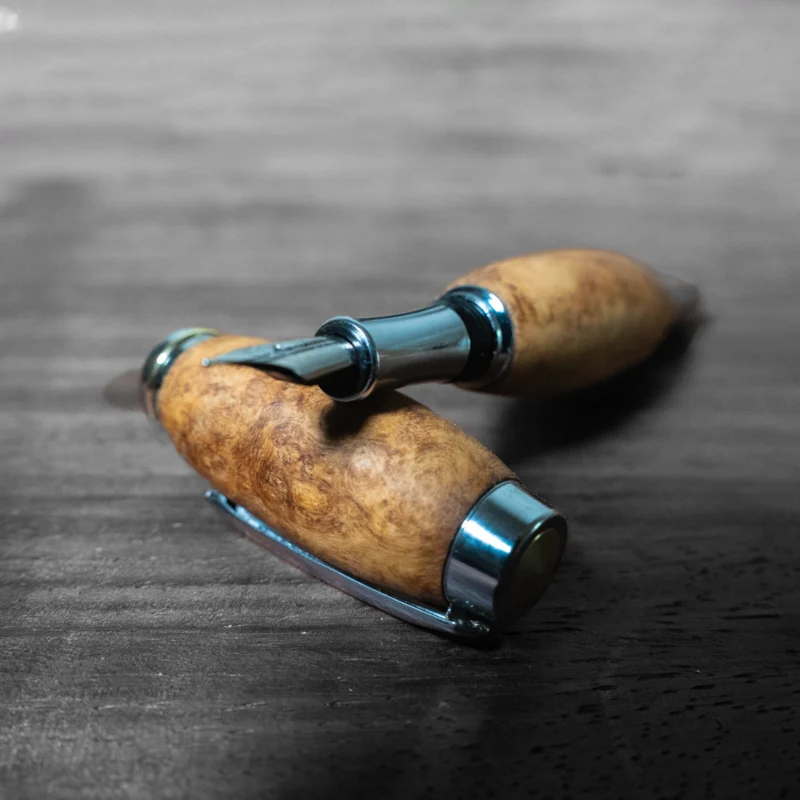 Luxury Acacia Wooden Fountain Pen | Negev Desert | Handcrafted