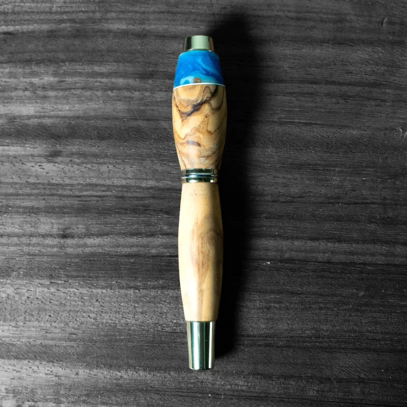 Luxury Olive and Scottish pinecone Wooden Ballpoint Pen | Betlehem & Scotland | Handcrafted