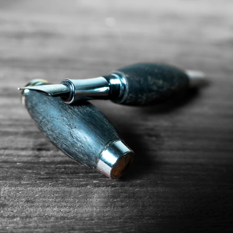 Luxury 2000y Old Bog Oak Wooden Fountain Pen | Bohemia | Handcrafted