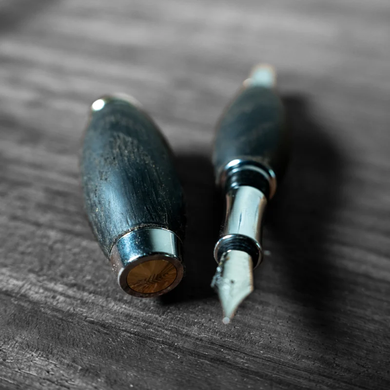 Luxury 2000y Old Bog Oak Wooden Fountain Pen | Bohemia | Handcrafted