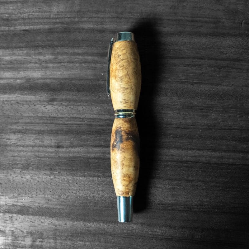 Luxury Acacia Burl Wooden Fountain Pen | Negev Desert | Handcrafted